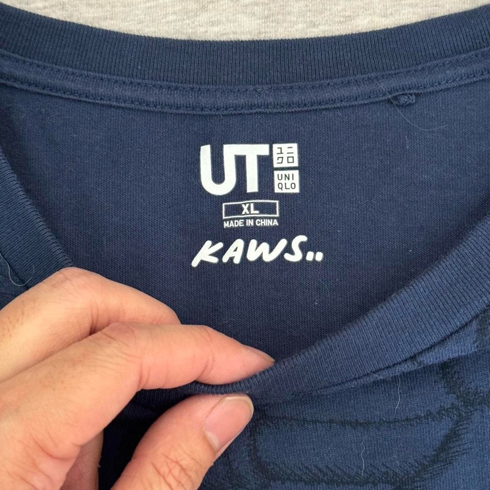 Uniqlo x Kaws AOP Graphics Blue Tee Shirt - Picture 4 of 4